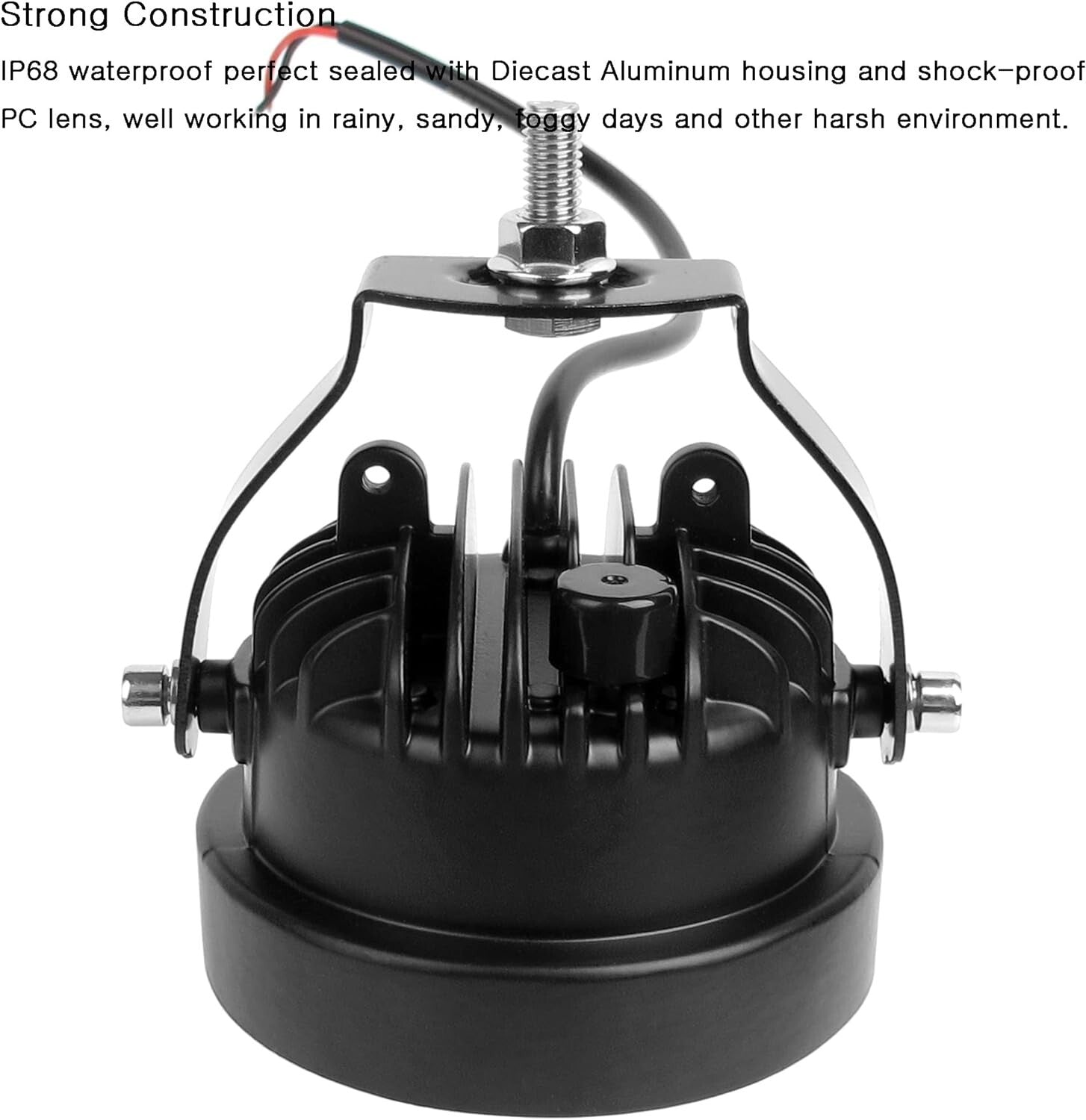 2-Pack 4 Inch White LED Fog Lights with Brackets - Ideal for 4WD and Outdoor Use