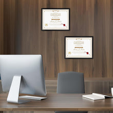 Load image into Gallery viewer, Lightweight 8.5x11 Black Picture Frame Set - Perfect for Certificates and Photos