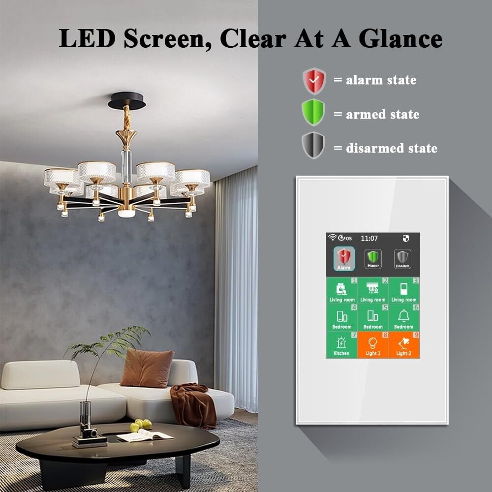 Smart Light Switch and Wireless Alarm System Combo for Home Security Upgrade