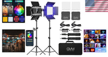 Load image into Gallery viewer, Dual Pack GVM RGB LED Video Lights - 800D Kit for YouTube &amp; Streaming, CRI 97
