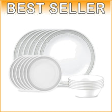 Load image into Gallery viewer, Lightweight 18-Piece Dinnerware Set with Glossy Finish - Dinner Service for 6