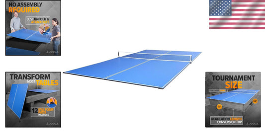 Regulation Ping Pong Conversion Top with Foam Padding - Fits Billiard Tables