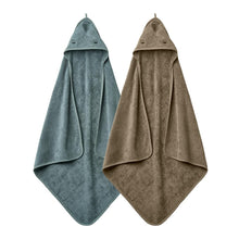 Load image into Gallery viewer, Super-Soft Organic Hooded Baby Towels 2-Pack - Perfect for Newborns &amp; Toddlers