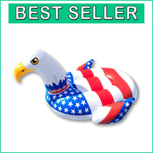Load image into Gallery viewer, Oversized Americana Eagle Pool Float - Comfortable Ride-On Raft for Adults