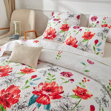 Load image into Gallery viewer, Reversible King Size Quilt Set with Floral Pattern - Summer Lightweight Comfort
