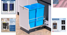 Load image into Gallery viewer, Heavy-Duty Dual Pull-Out Trash Can Kit with Soft-Close for Kitchen Organization