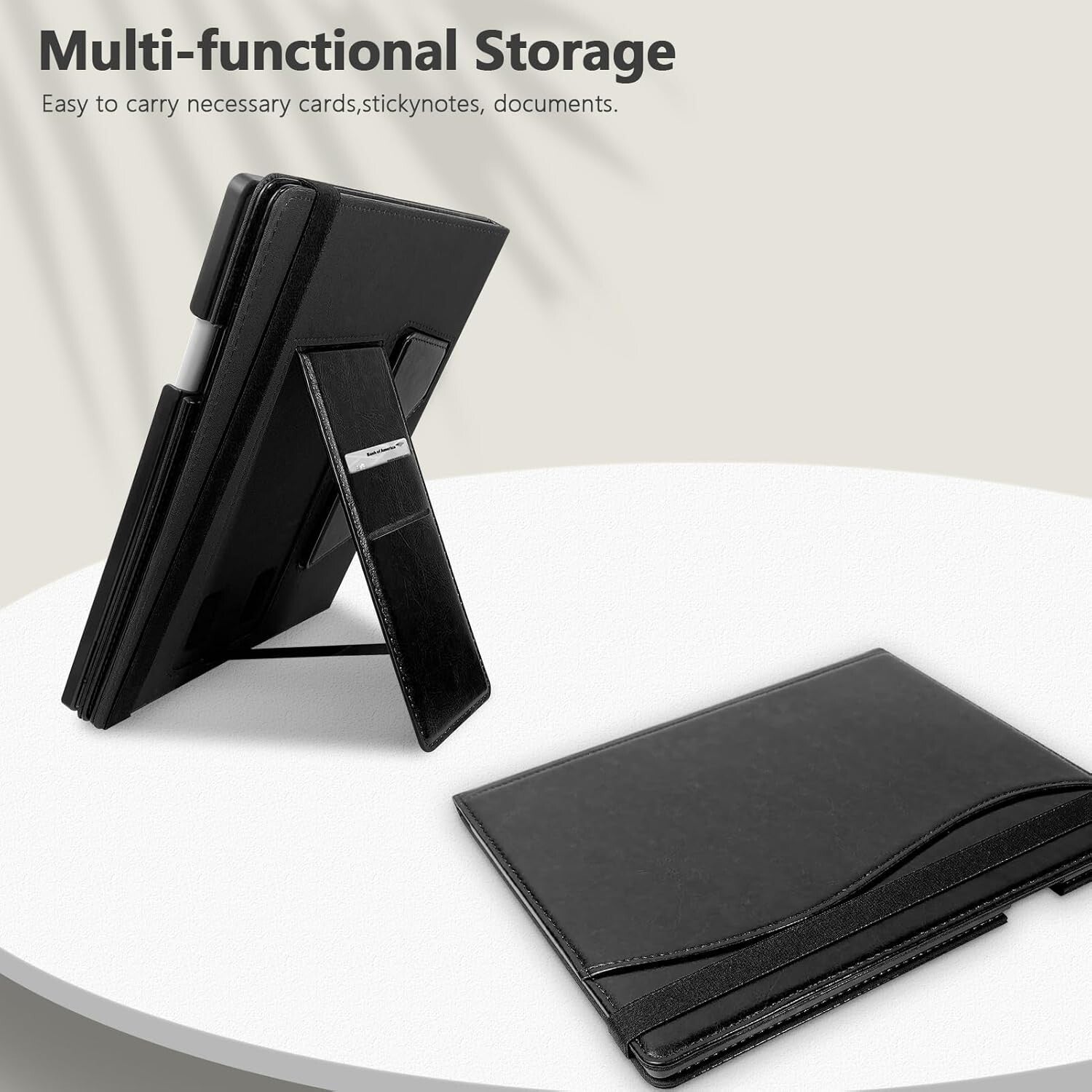 Remarkable 2 Tablet Cover - Stylish Black Leather Case with Built-in Pen Holder