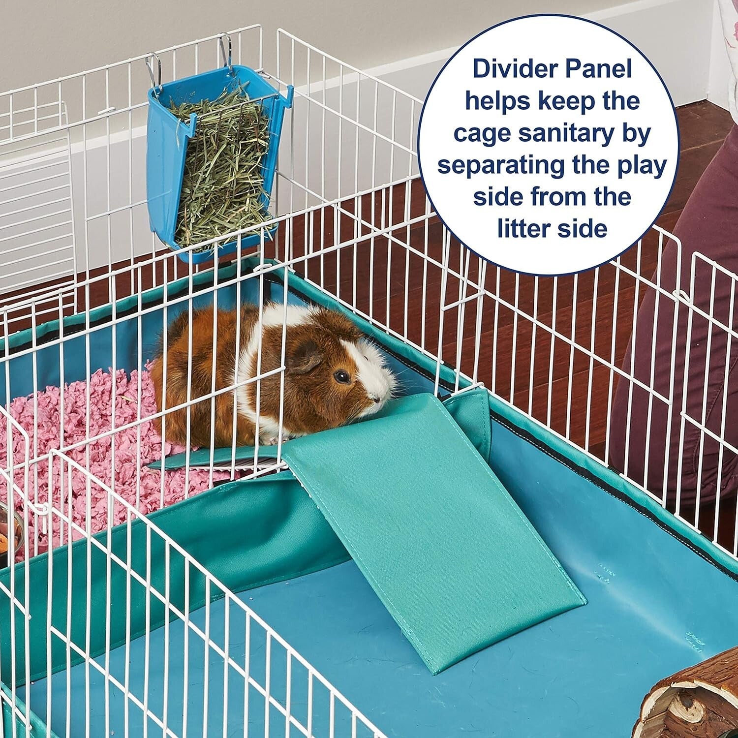 Spacious 8 Sq Ft Guinea Pig Cage with Removable Top - Indoor/Outdoor Use