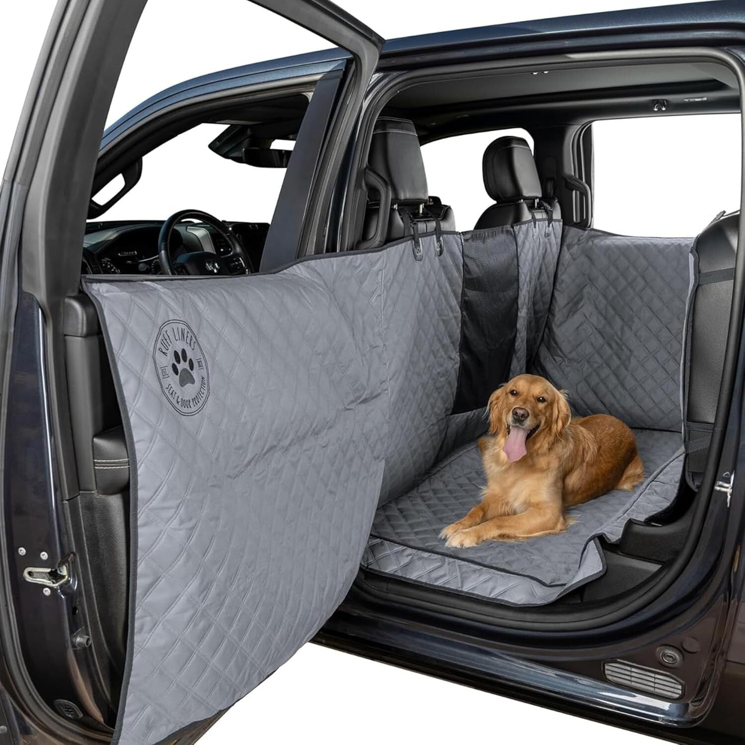 Patented Waterproof Truck Dog Cover with Split Seat Design - Hassle-Free Travel