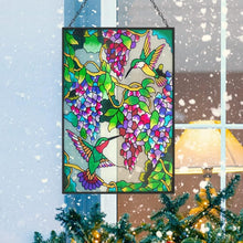 Load image into Gallery viewer, Vibrant 10" x 15" Stained Glass Bird Hanging Ornament for Nature Lovers