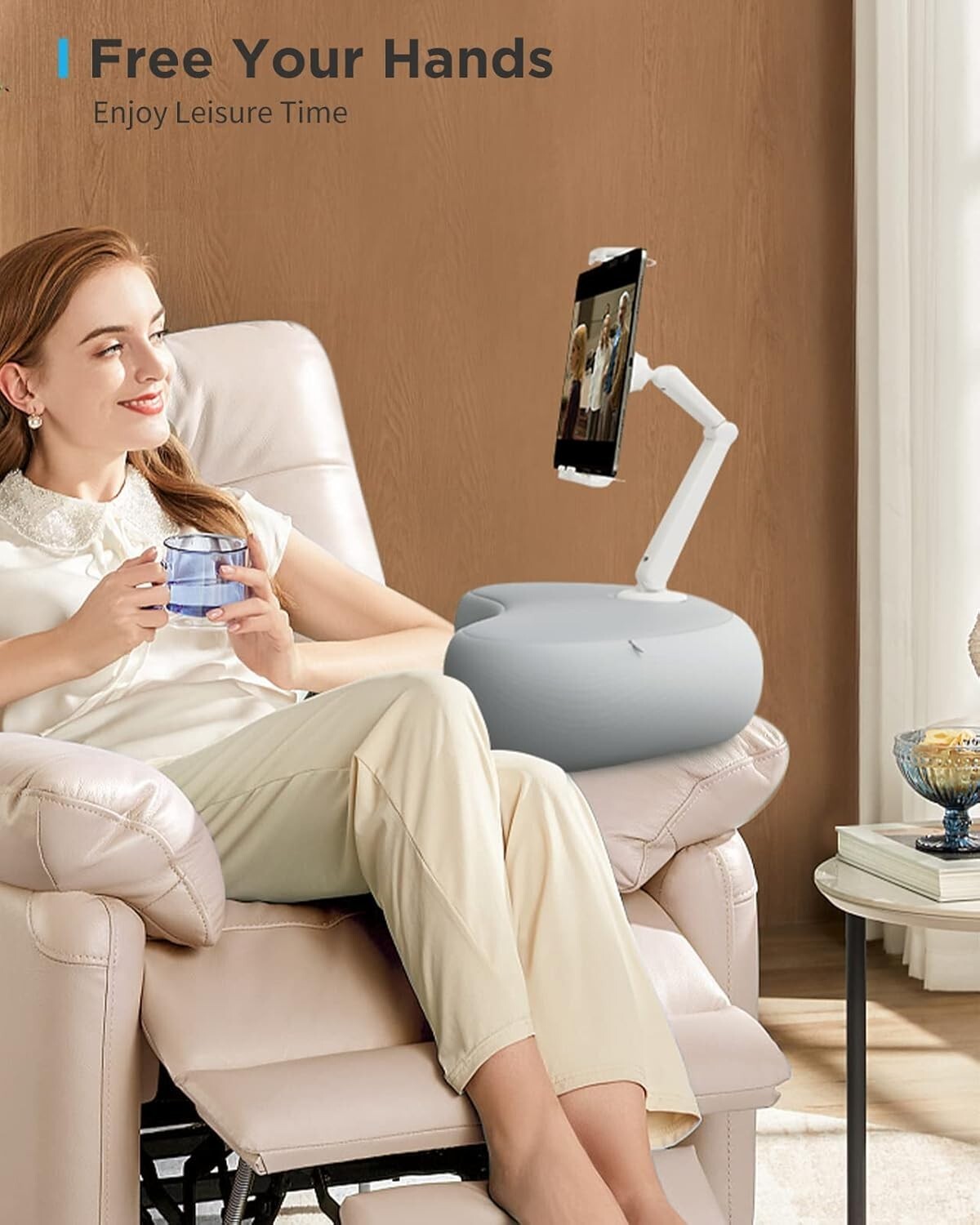 Flexible 360° Adjustable Tablet Stand Pillow - Compatible with iPhone and Kindle