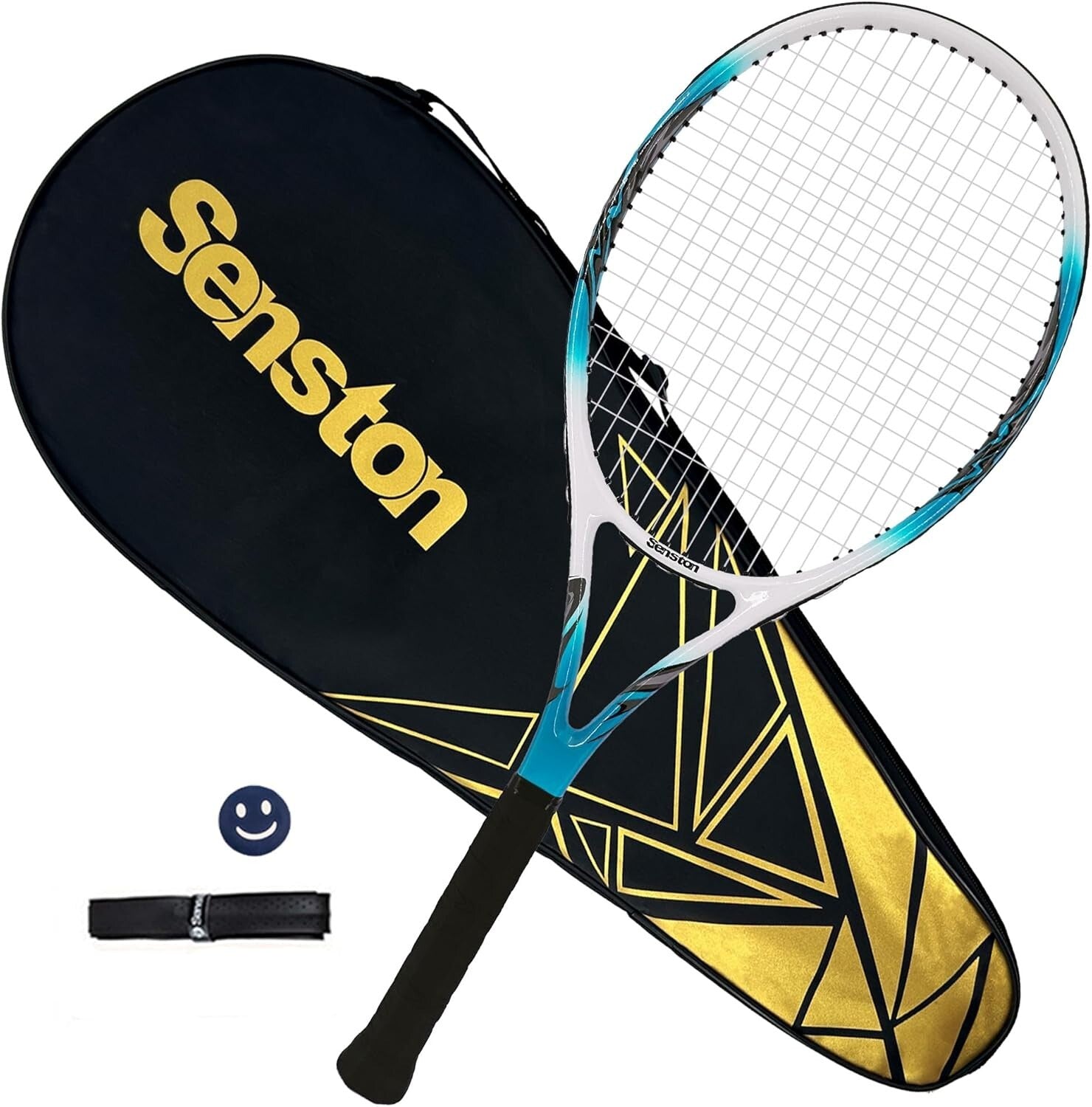 Beginner-Friendly 27-Inch Aluminum Tennis Racket with Shock Absorbing Grip