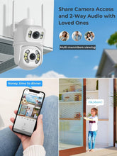 Load image into Gallery viewer, 6MP Dual Lens Outdoor Security Camera - Color Night Vision &amp; Alexa Compatible