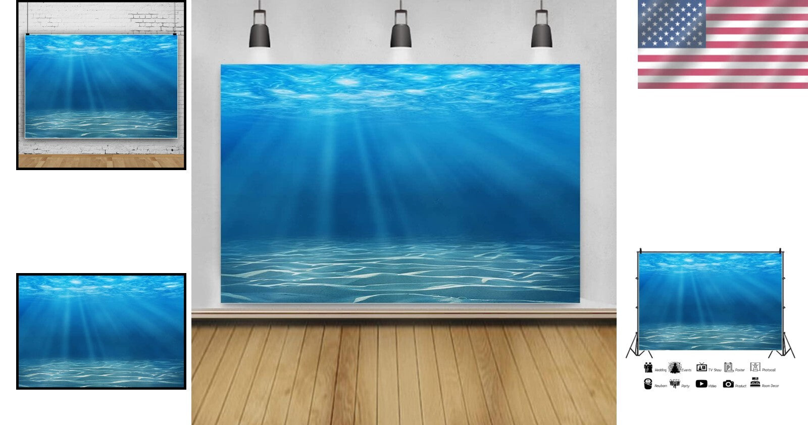 13x10ft Undersea World Photographic Backdrop - Ideal for Birthday Celebrations