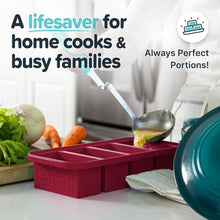 Load image into Gallery viewer, Durable Platinum Silicone Freezer Tray Set - Ideal for Broths and Leftovers