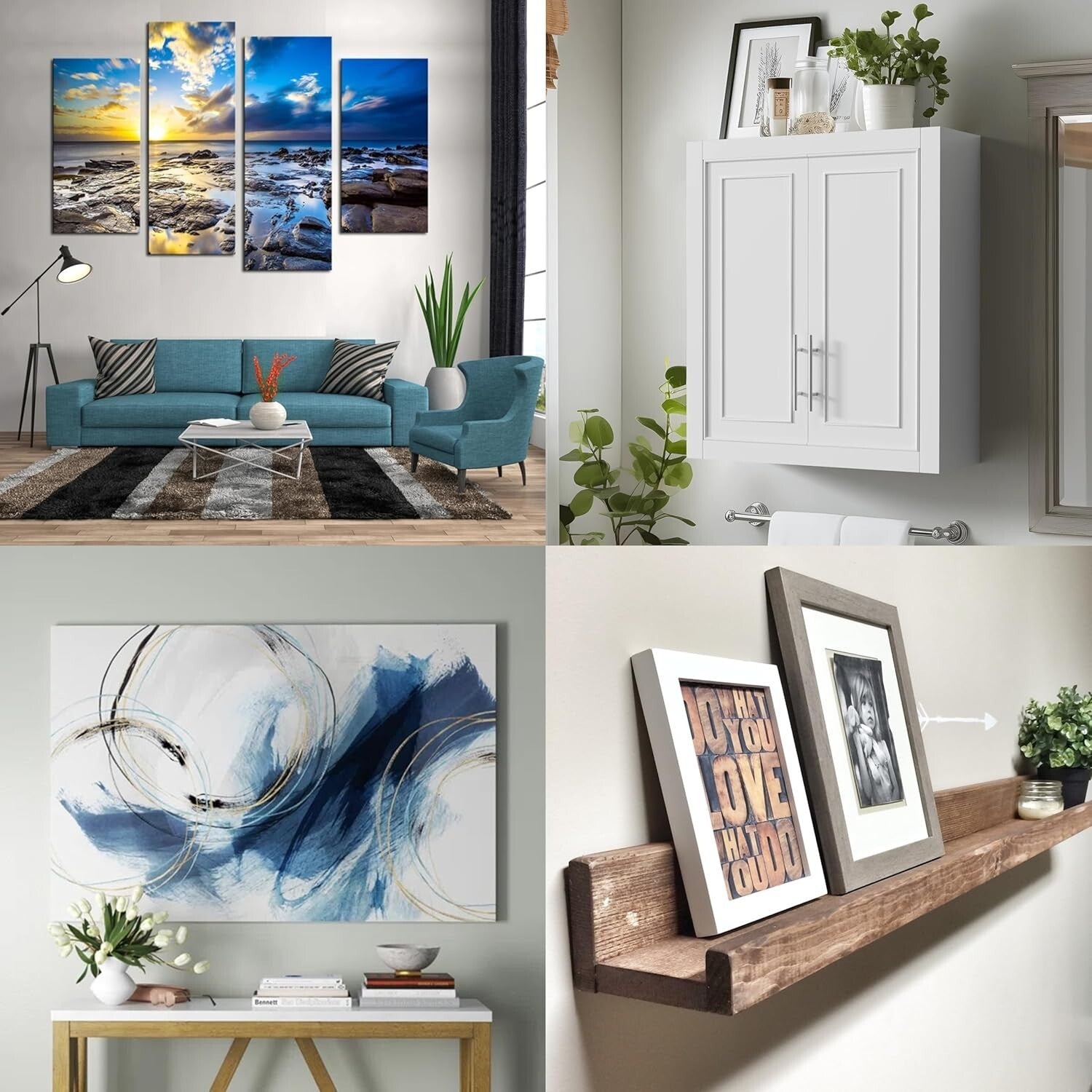 Complete 18" Picture Hanger System with Interlocking Brackets - 180 lbs Capacity