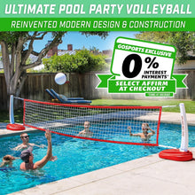 Load image into Gallery viewer, Splash Net PRO Adjustable Pool Volleyball Net with 2 Ball Set - Red, White, Blue