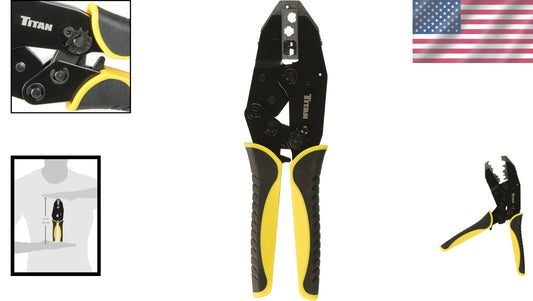 Ratcheting Spark Plug Connector Crimper with Quick Change Jaw for Precision