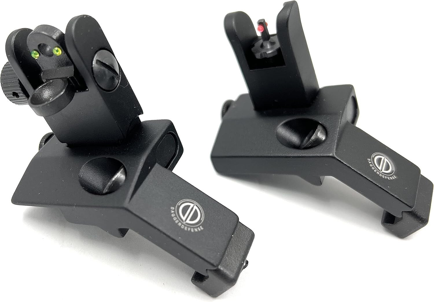 Aluminum Fiber Optic BUIS with Spring-Loaded Flip-Up for Archery Enthusiasts