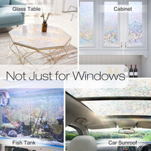 Load image into Gallery viewer, Rainbow 3D Window Privacy Film - UV Protection Cling Tint, 35.4'' x 157.4''