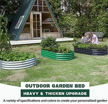 Load image into Gallery viewer, Large Capacity 2-Piece Galvanized Planter Box Set - Ideal for Vegetable Gardens