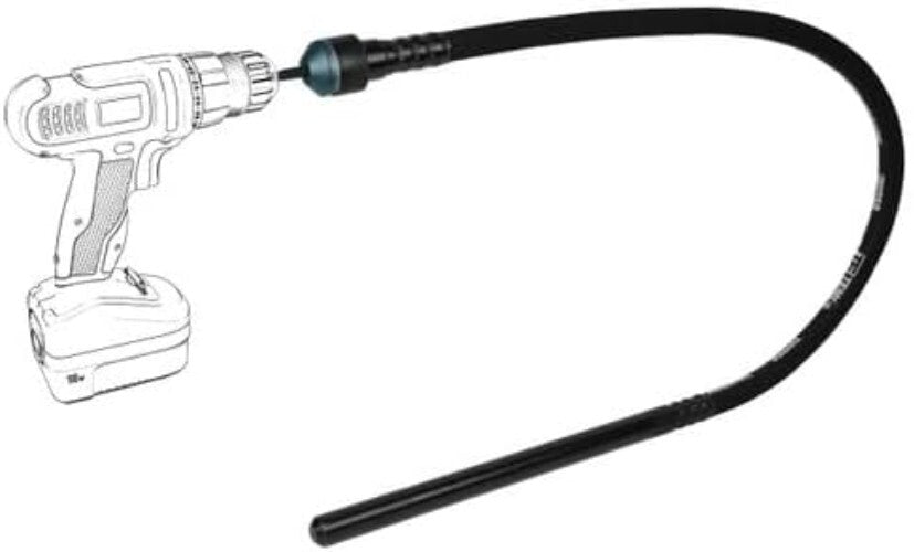 Drill-Powered 5-Foot Concrete Vibrator by TEMCo - Lightweight & Affordable