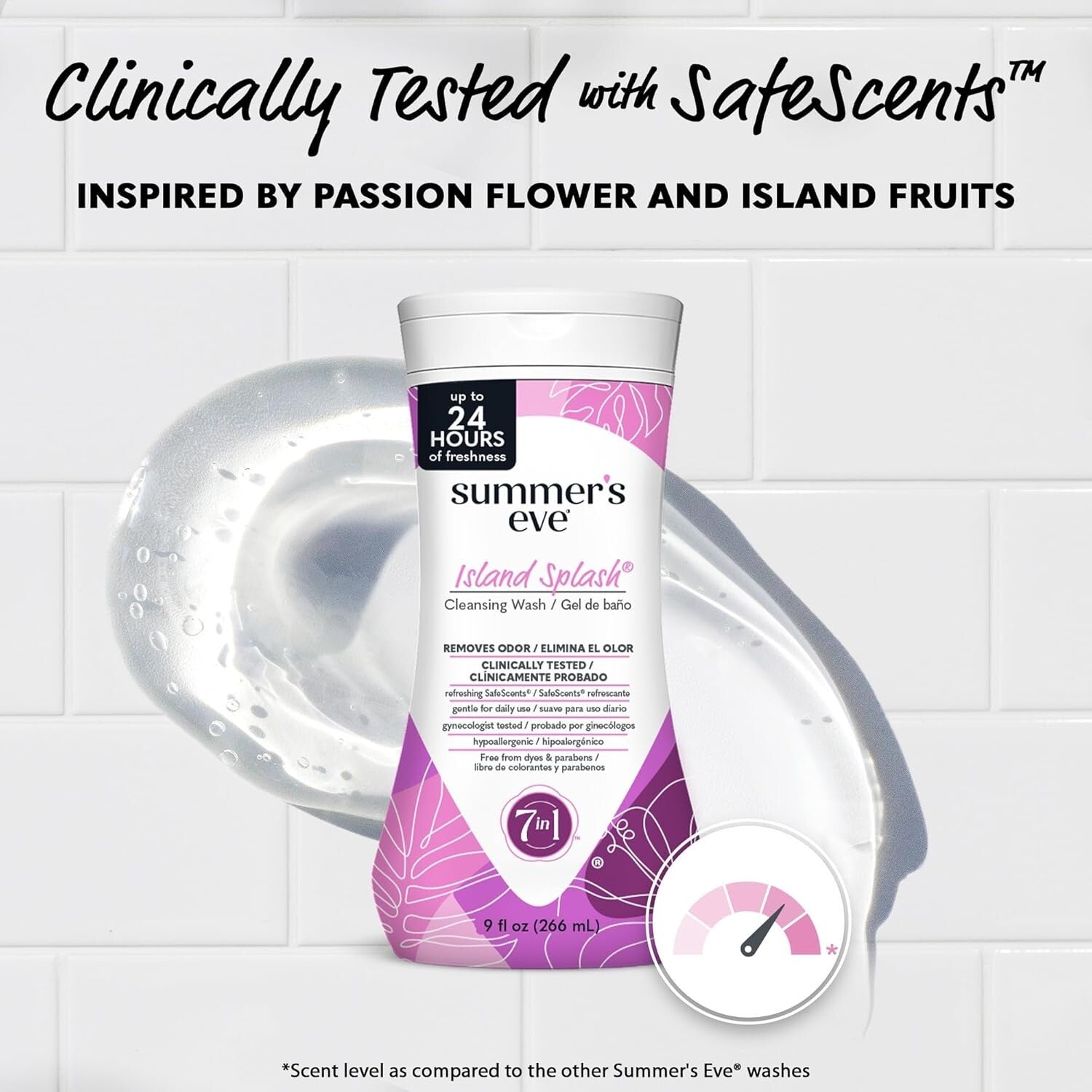 Island Splash Feminine Body Wash - Refreshing Daily Cleansing for Sensitive Skin