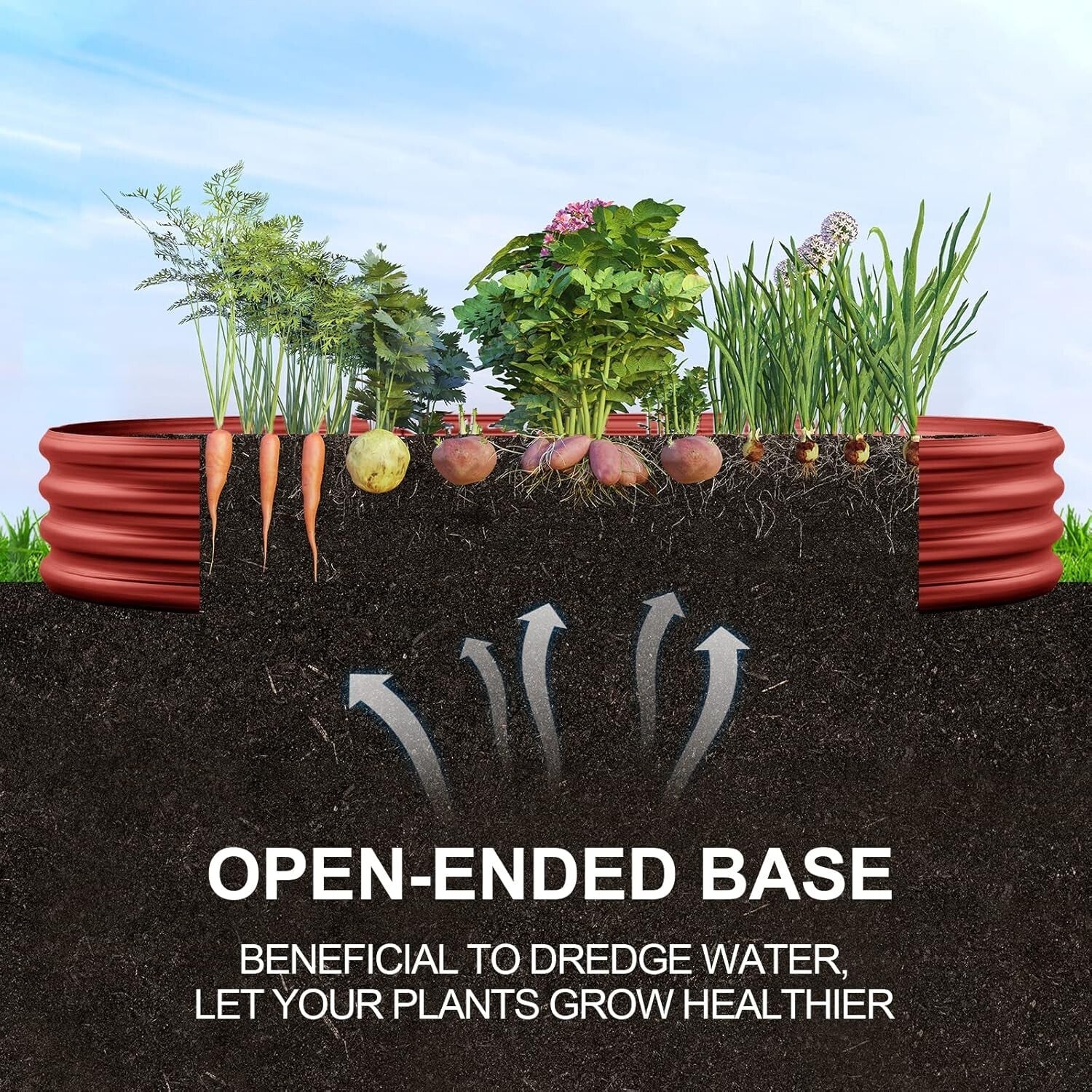 Durable Galvanized Metal Garden Bed Kit - 7 cu ft Capacity for Easy Planting