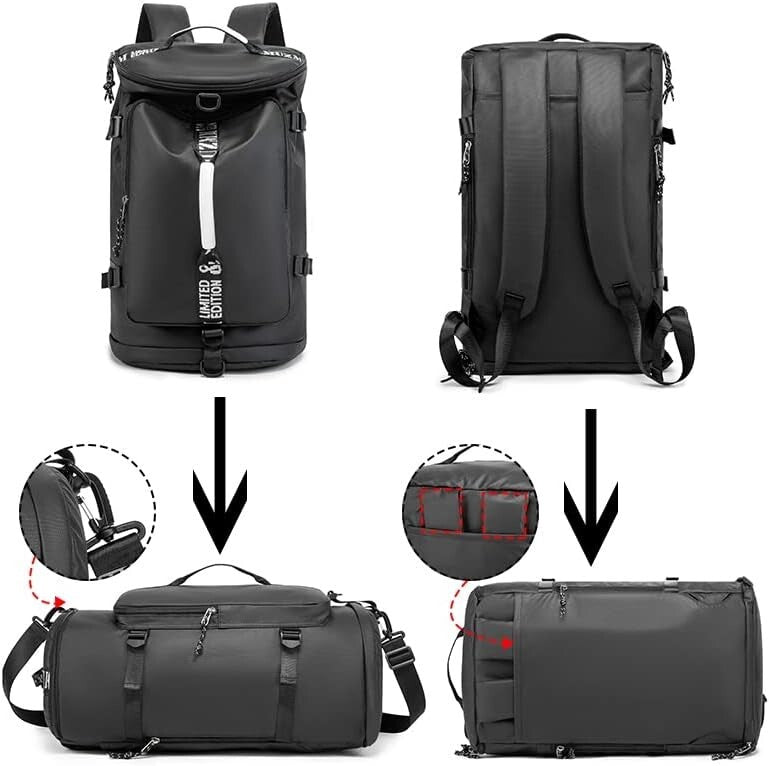 Durable Waterproof Gym Duffle & Backpack Combo - Perfect for Active Lifestyles