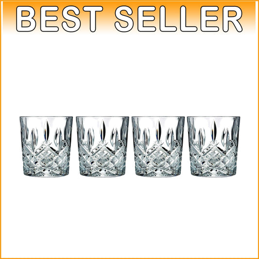 Elegant 4-Piece Waterford Markham Crystalline DOF Glass Set for Fine Drinking