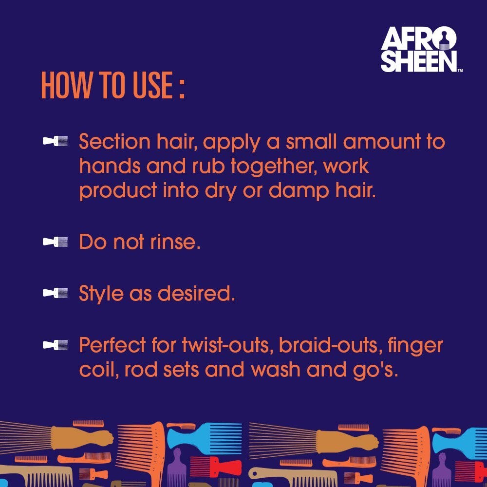 Hydrating Crown Curl Cream, 12 Oz - Shea Butter & Coconut Oil for Defined Curls