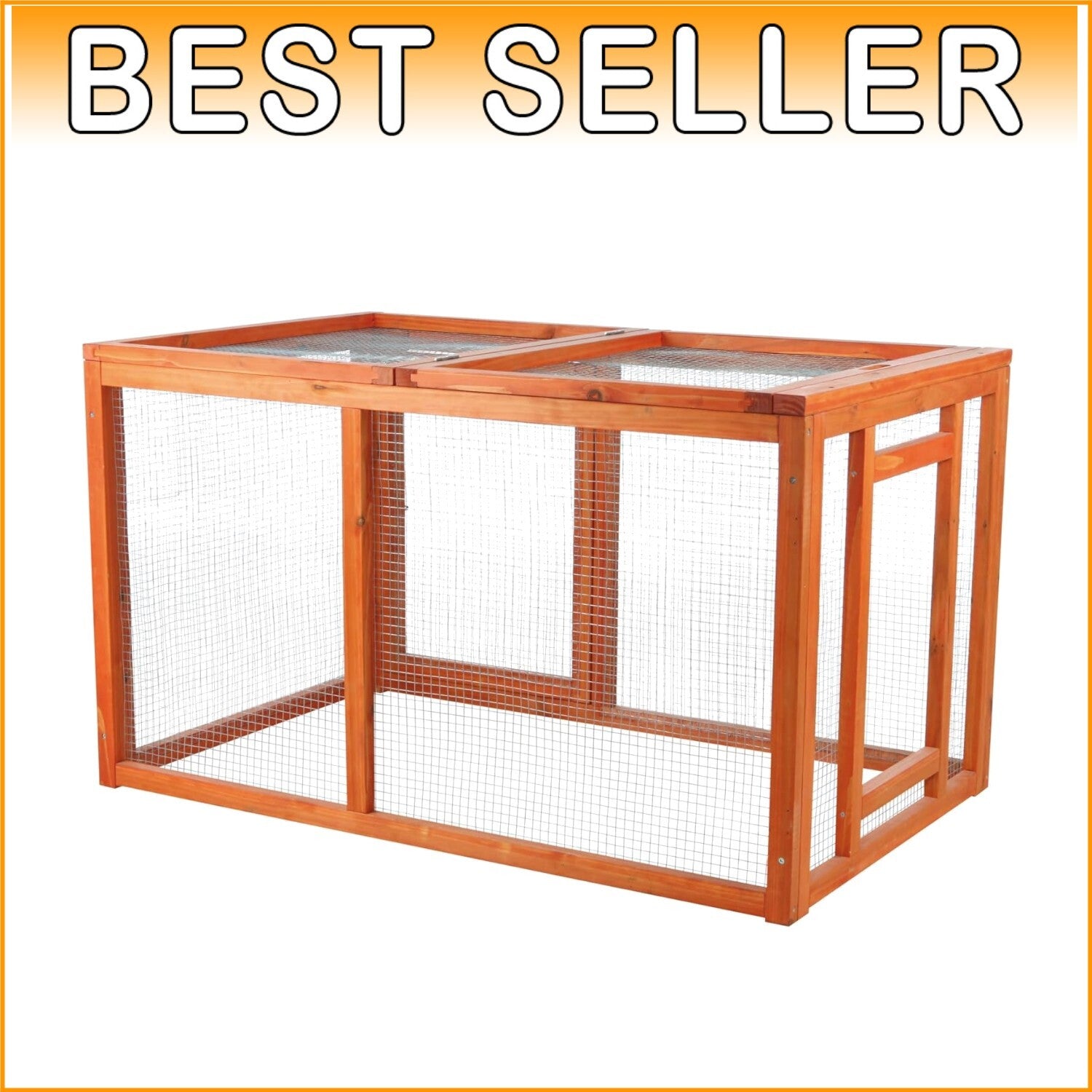 Durable Outdoor Chicken Enclosure - Mesh-Covered Run for Chickens & Ducks
