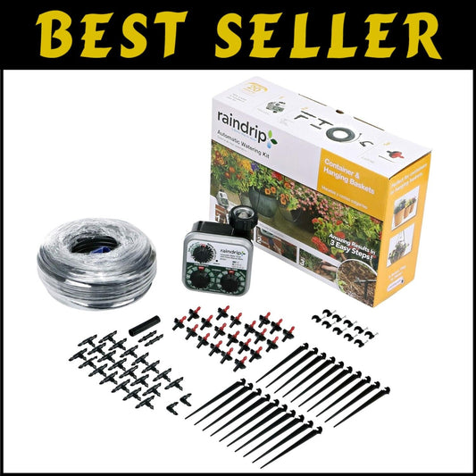 Customizable Timer Drip Irrigation Watering Kit for Containers & Hanging Baskets