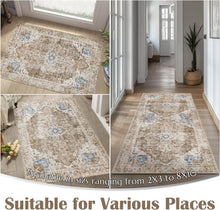 Load image into Gallery viewer, Soft Medallion Brick Red 5x7 Indoor Rug – Lightweight Non-Slip Elegant Design