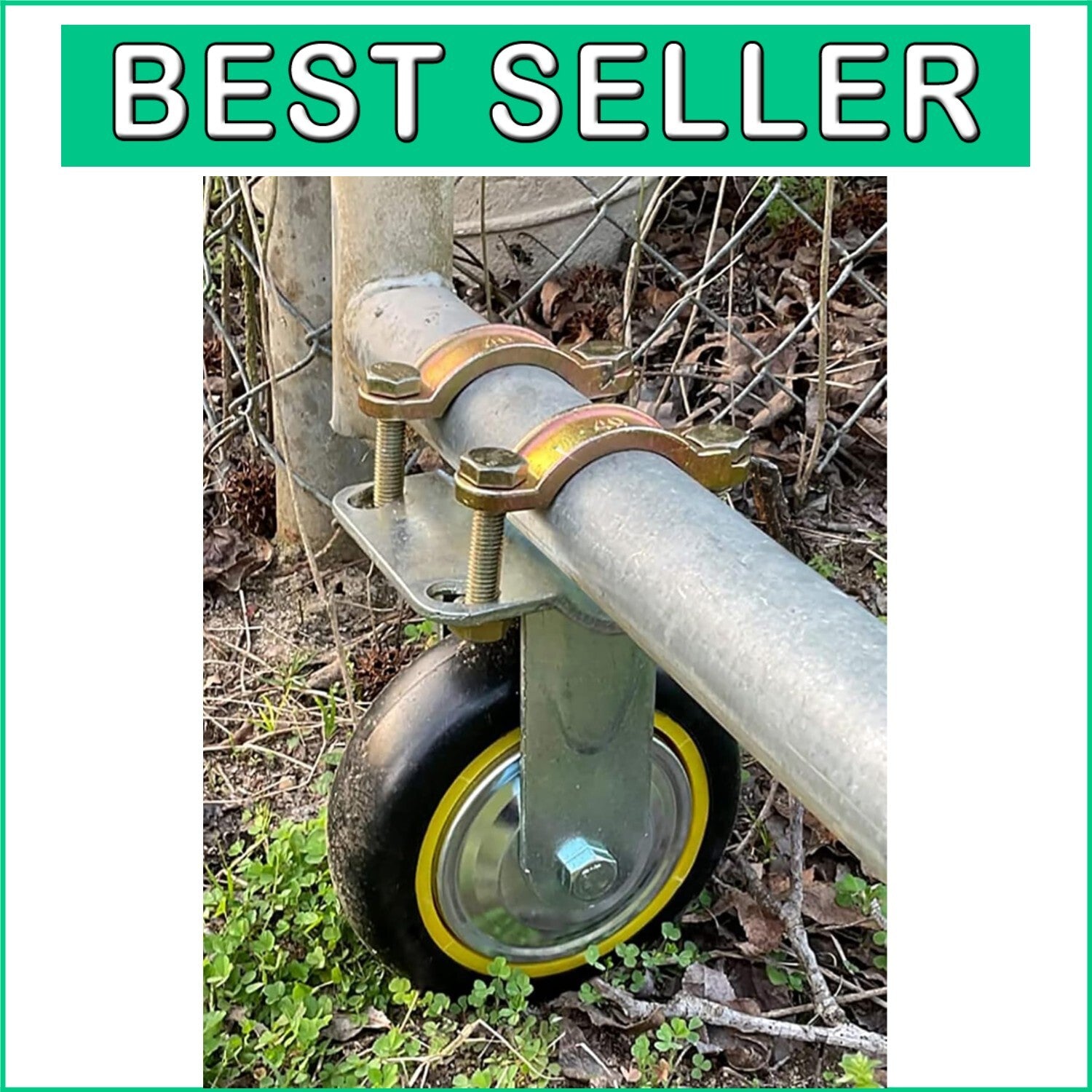 Easy Install 6" Gate Wheels for Metal Gates - Complete with Mounting Hardware