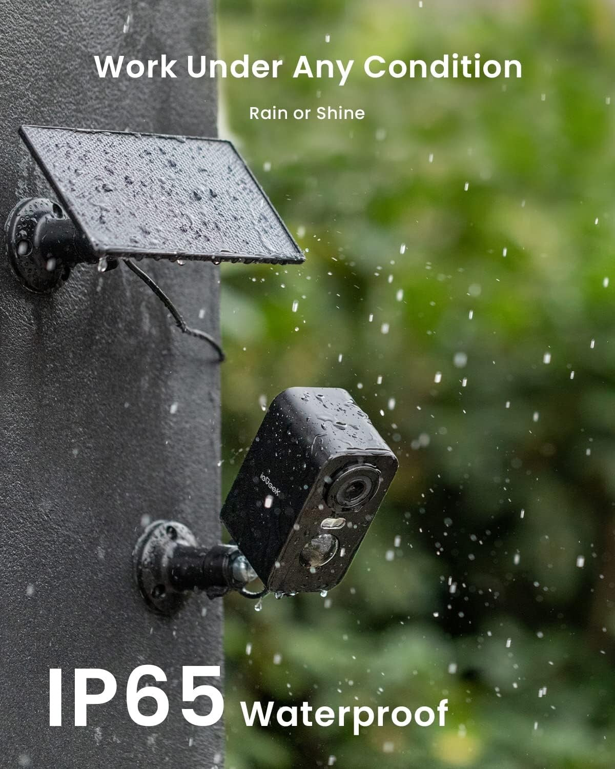 Smart Home 2-Pack Solar Security Cameras with Color Night Vision & AI Alerts