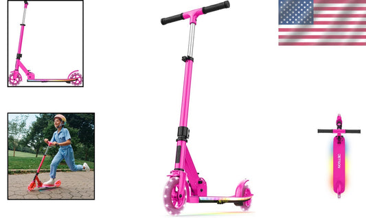 6-Inch Wheel Light-Up Scooter with Rear Brake for Kids - Portable Fun Adventure