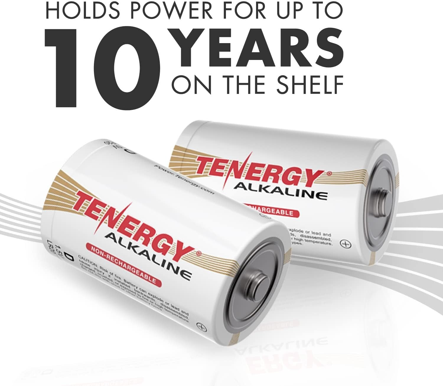 96-Pack Non-Rechargeable D Cell Batteries with Anti-Leak Design & Freshness Seal