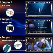 Load image into Gallery viewer, Sleek Double Din 7-Inch Touchscreen Car Radio with Hands-Free &amp; Video Playback