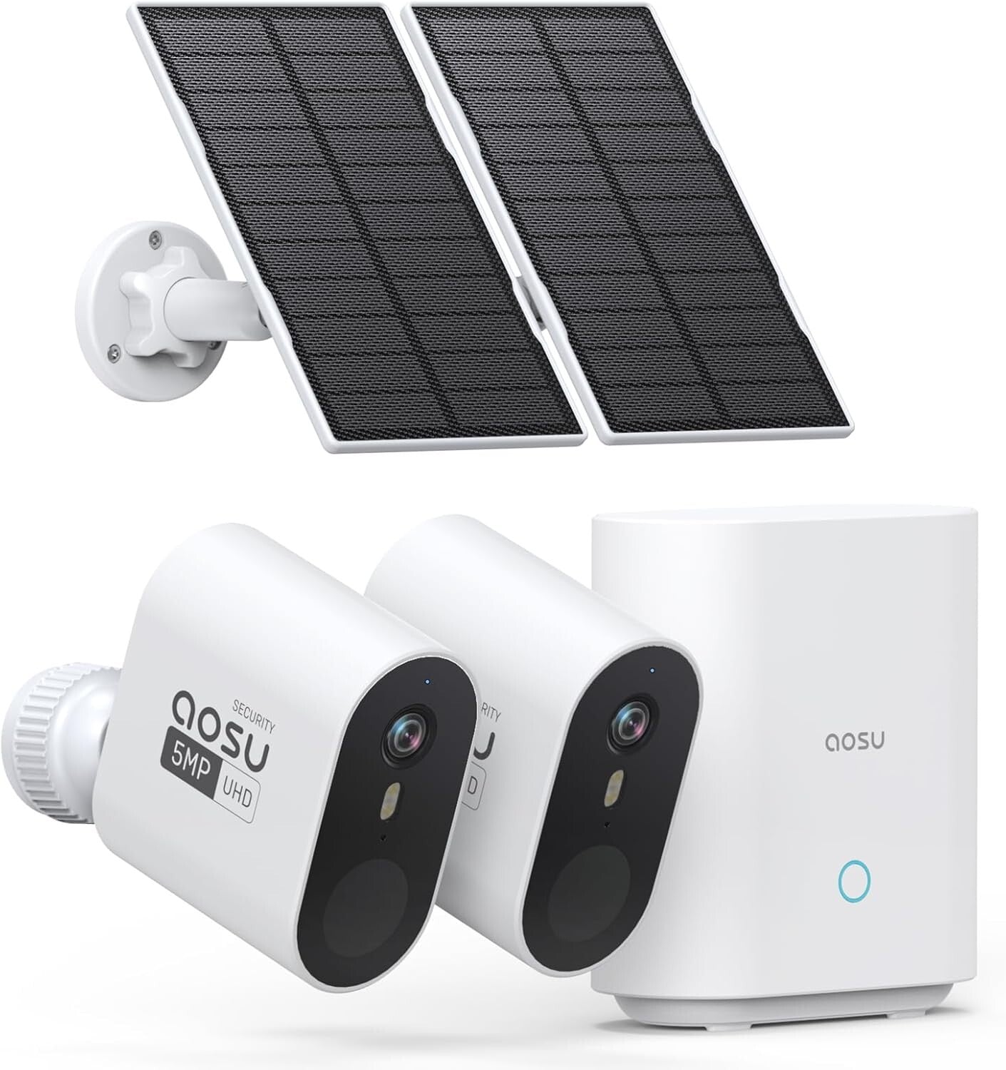 166° Ultra-Wide Angle Wireless Solar Security Cameras with Color Night Vision