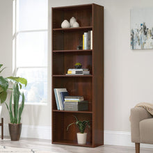 Load image into Gallery viewer, Traditional 5-Shelf Bookcase with Adjustable Components in Brook Cherry Finish