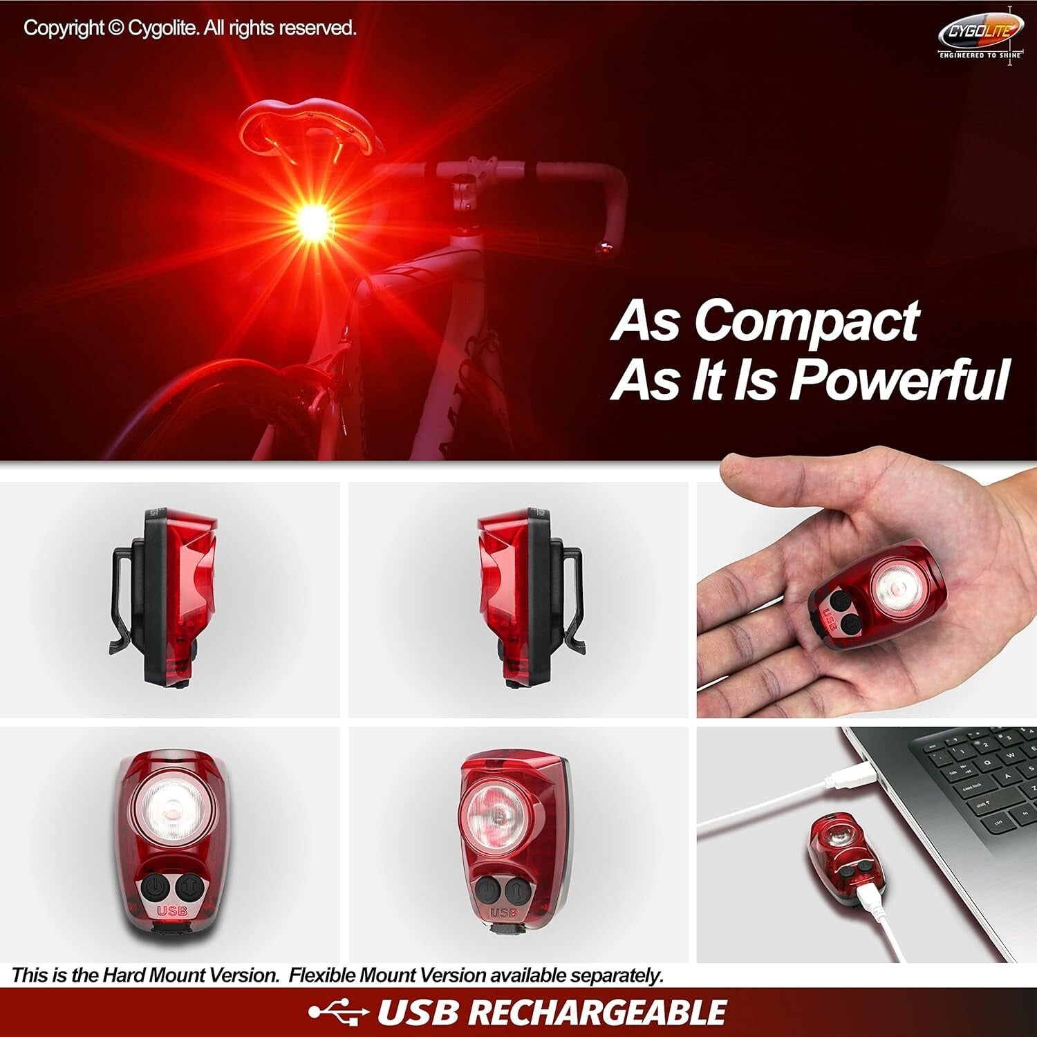 Hotshot Pro Bicycle Taillight with 6 Settings - Perfect for Nighttime Visibility