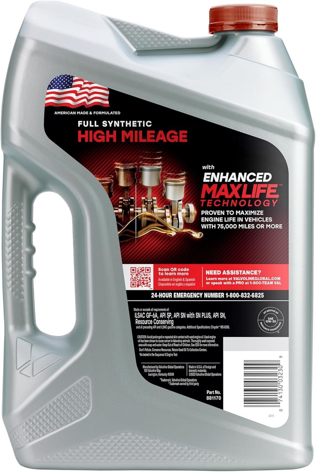 Full Synthetic High Mileage 10W-30 Motor Oil - 3 Pack for Optimal Engine Life