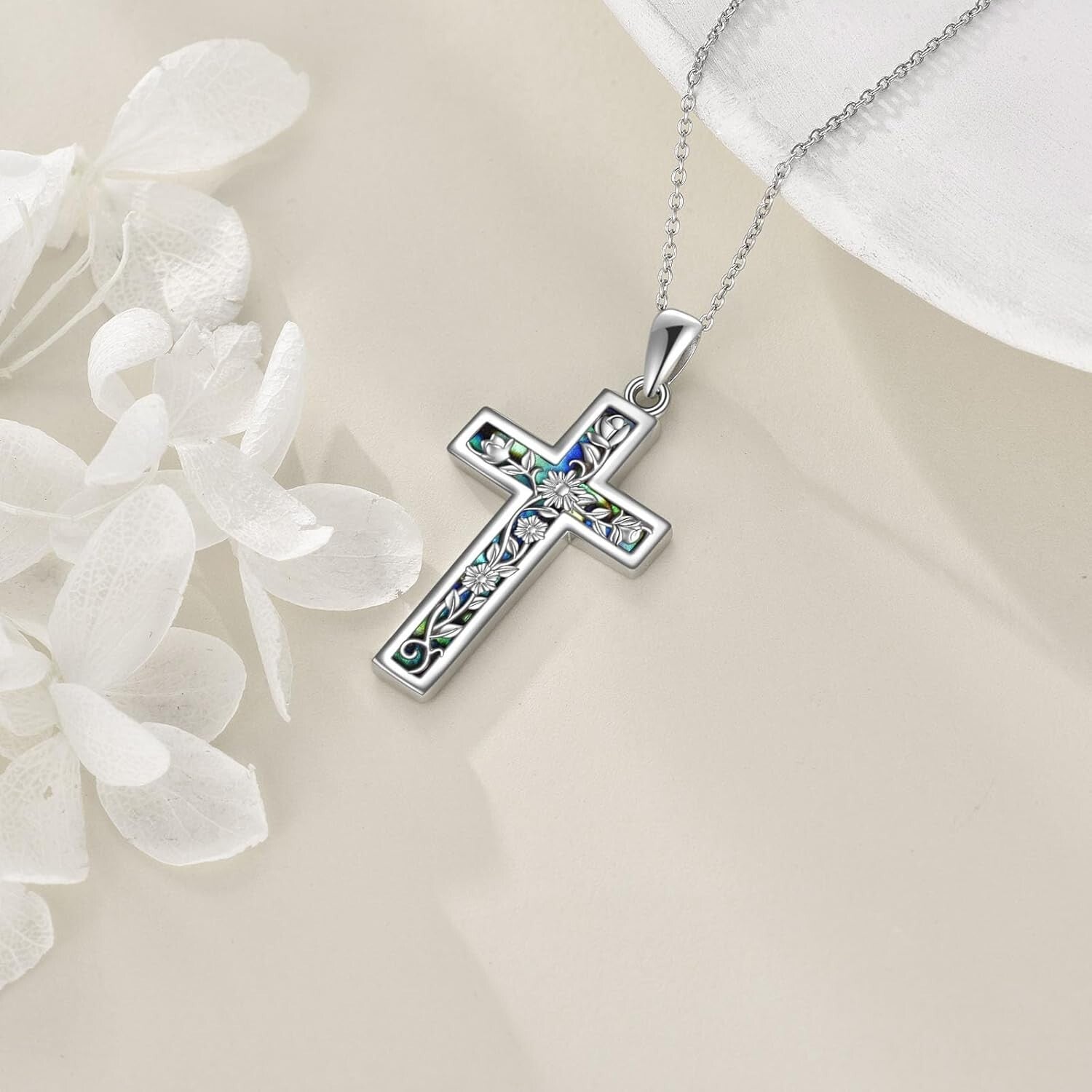 Elegant 18" Celtic Knot Cross Necklace - Sterling Silver for Meaningful Gifting