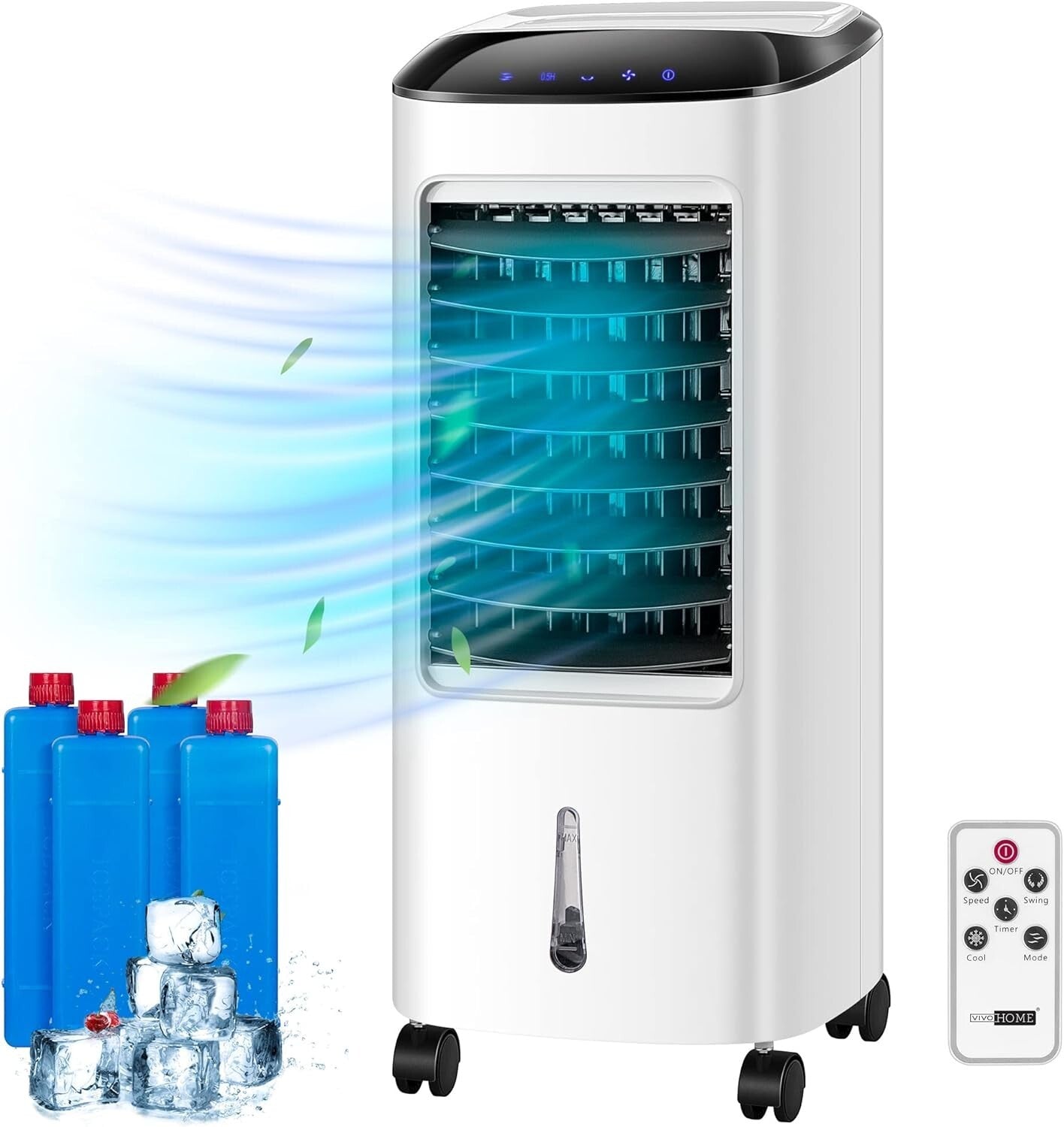 Advanced Evaporative Air Cooler - 110V, 4 Ice Boxes & Timer Function for Comfort