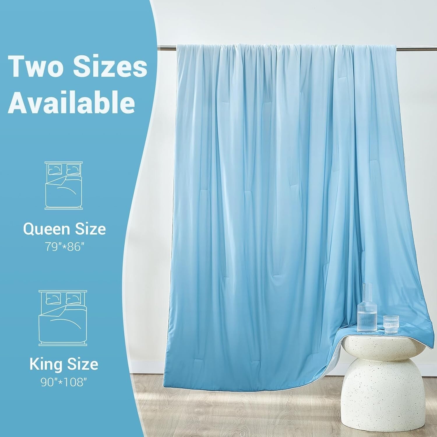 King Size Cooling Comforter with Arc-Chill Fabric - Refreshing Sleep All Night