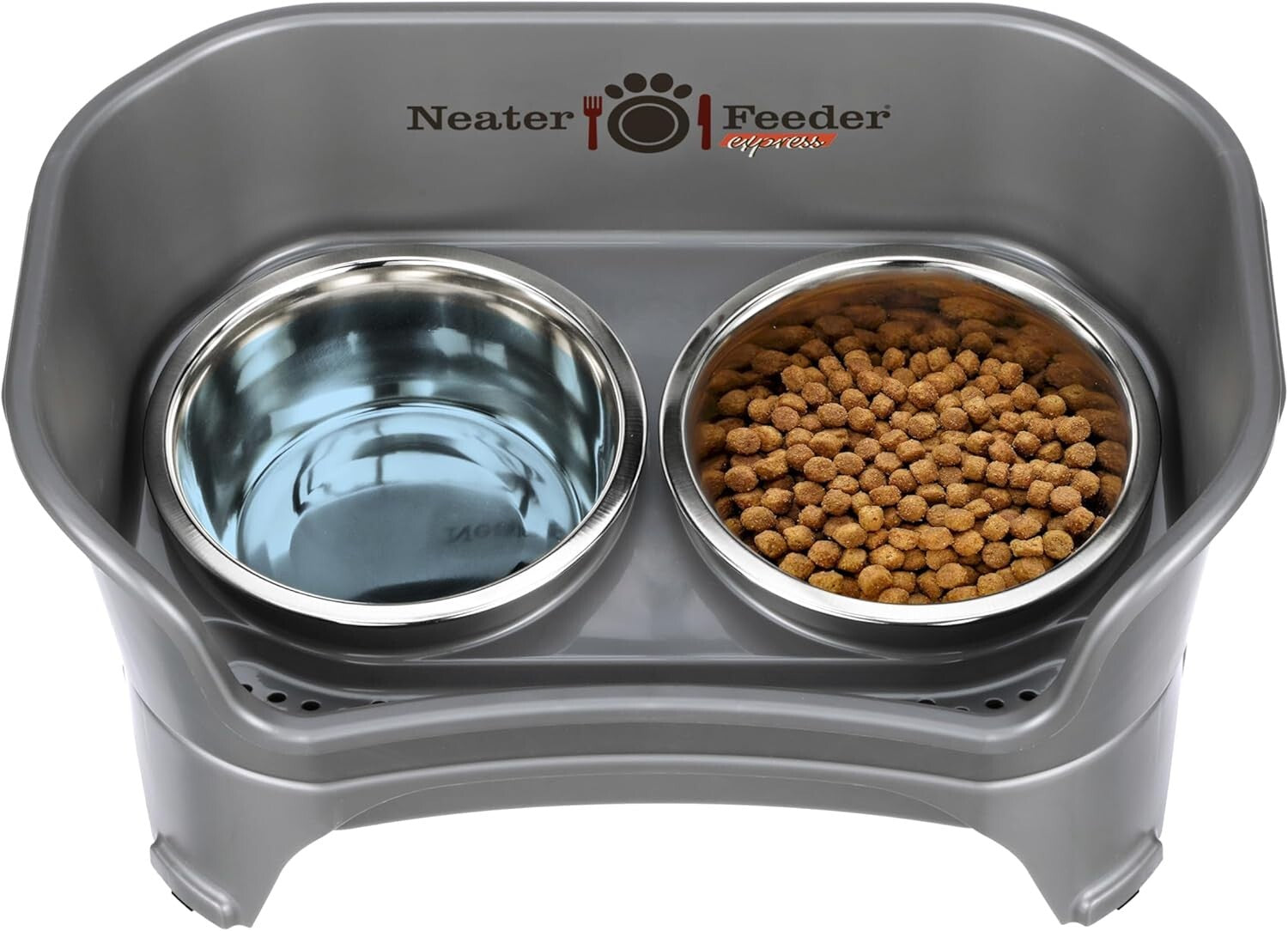 Stainless Steel Dog Bowl with Stand - Mess-Proof & Easy Clean for Large Dogs