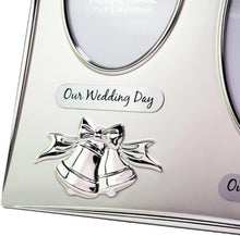 Load image into Gallery viewer, Interchangeable Mat Silver Plated Picture Frame for 25th Wedding Celebrations