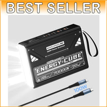 Load image into Gallery viewer, Portable Power Bank with 100W Fast Charging &amp; Emergency Flash Light for Outdoors