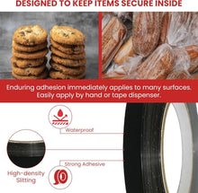 Load image into Gallery viewer, Hand-Tearable Red Sealing Tape - 3/8 in. x 180 yds, Pack of 10 for Easy Use